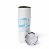 Promoted To Daddy 2026 New Boy Dad Skinny Tumbler First Time Fathers Day Gift