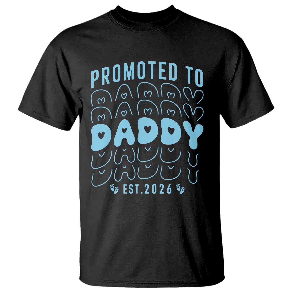 Promoted To Daddy 2026 New Boy Dad T Shirt First Time Fathers Day Gift