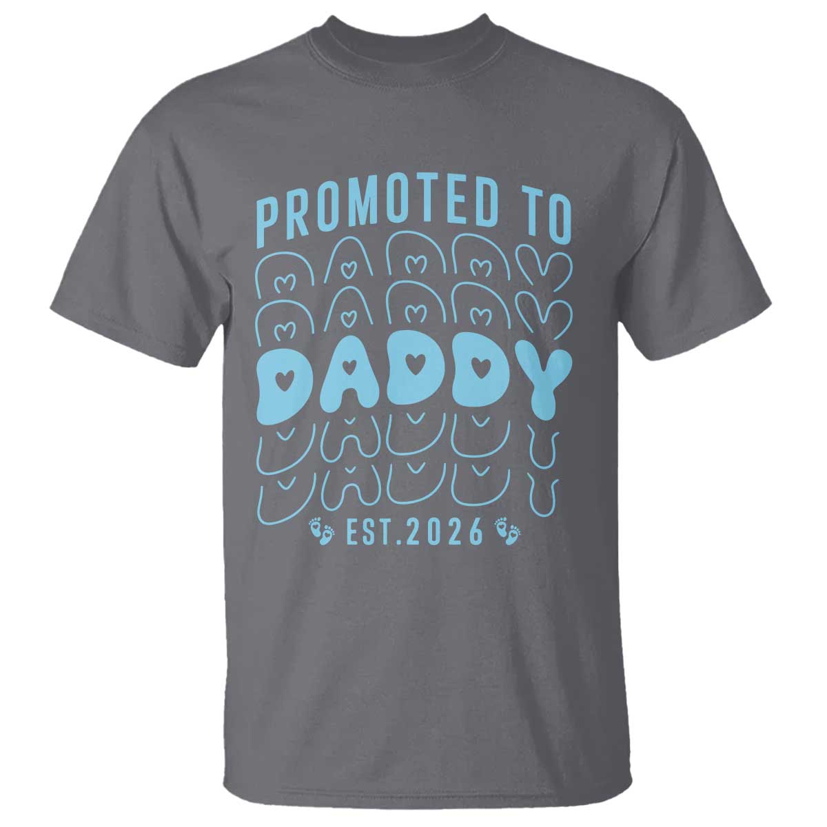 Promoted To Daddy 2026 New Boy Dad T Shirt First Time Fathers Day Gift