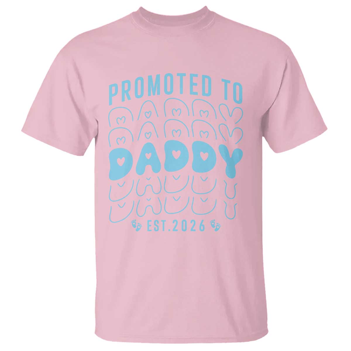 Promoted To Daddy 2026 New Boy Dad T Shirt First Time Fathers Day Gift