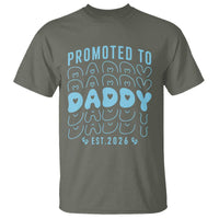 Promoted To Daddy 2026 New Boy Dad T Shirt First Time Fathers Day Gift