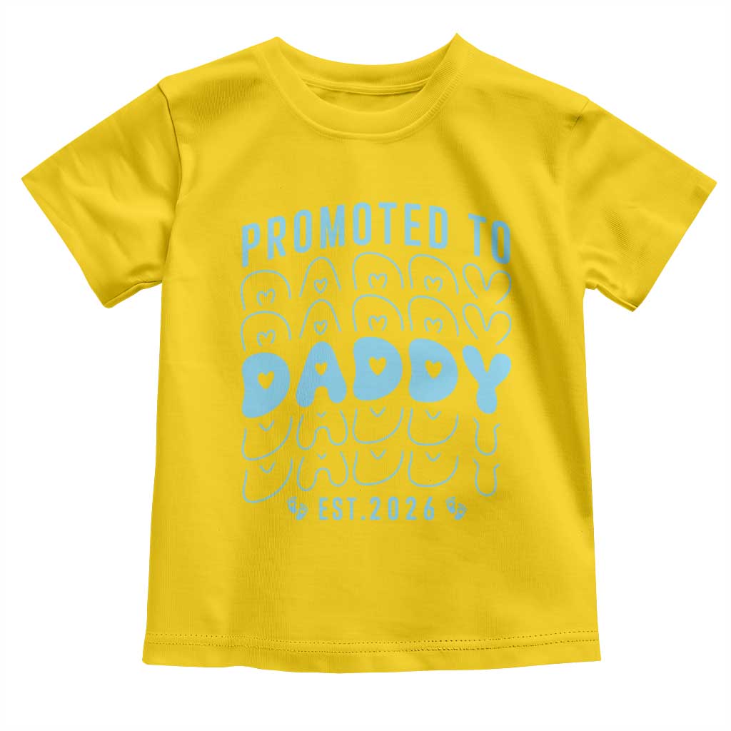 Promoted To Daddy 2026 New Boy Dad Toddler T Shirt First Time Fathers Day Gift