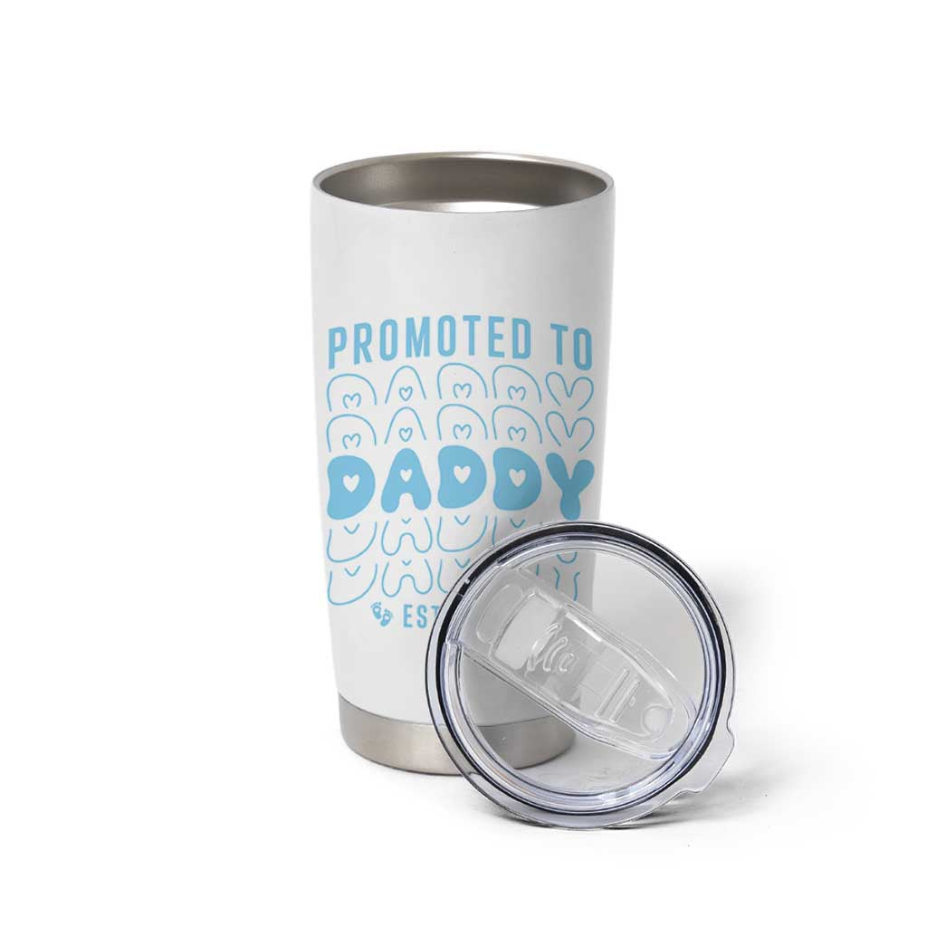 Promoted To Daddy 2026 New Boy Dad Tumbler Cup First Time Fathers Day Gift