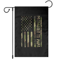 Promoted To Papa Est 2026 American Flag Camo Garden Flag Patriotic New Papa