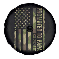 Promoted To Papa Est 2026 American Flag Camo Spare Tire Cover Patriotic New Papa