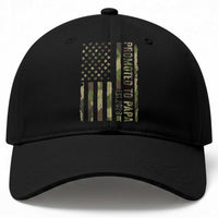 Promoted To Papa Est 2026 American Flag Camo Baseball Cap Patriotic New Papa