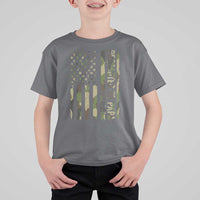 Promoted To Papa Est 2026 American Flag Camo T Shirt For Kid Patriotic New Papa