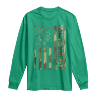 Promoted To Papa Est 2026 American Flag Camo Long Sleeve Shirt Patriotic New Papa