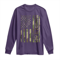 Promoted To Papa Est 2026 American Flag Camo Long Sleeve Shirt Patriotic New Papa