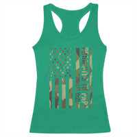 Promoted To Papa Est 2026 American Flag Camo Racerback Tank Top Patriotic New Papa