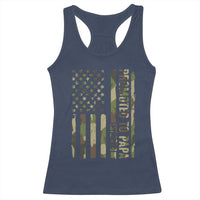 Promoted To Papa Est 2026 American Flag Camo Racerback Tank Top Patriotic New Papa