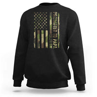 Promoted To Papa Est 2026 American Flag Camo Sweatshirt Patriotic New Papa