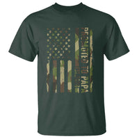 Promoted To Papa Est 2026 American Flag Camo T Shirt Patriotic New Papa
