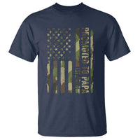 Promoted To Papa Est 2026 American Flag Camo T Shirt Patriotic New Papa