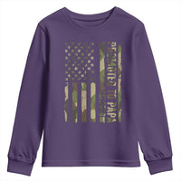 Promoted To Papa Est 2026 American Flag Camo Youth Sweatshirt Patriotic New Papa