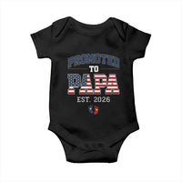 Patriotic Promoted To Dad Est 2026 Baby Onesie US Flag New Father Gift