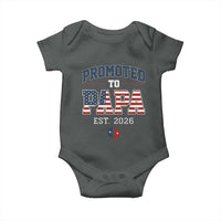Patriotic Promoted To Dad Est 2026 Baby Onesie US Flag New Father Gift