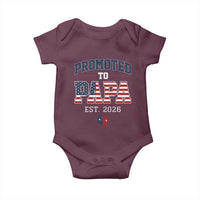 Patriotic Promoted To Dad Est 2026 Baby Onesie US Flag New Father Gift