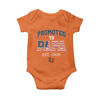 Patriotic Promoted To Dad Est 2026 Baby Onesie US Flag New Father Gift