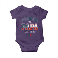 Patriotic Promoted To Dad Est 2026 Baby Onesie US Flag New Father Gift