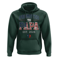 Patriotic Promoted To Dad Est 2026 Hoodie US Flag New Father Gift