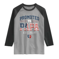 Patriotic Promoted To Dad Est 2026 Raglan Shirt US Flag New Father Gift
