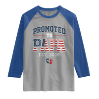 Patriotic Promoted To Dad Est 2026 Raglan Shirt US Flag New Father Gift