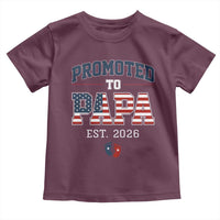 Patriotic Promoted To Dad Est 2026 Toddler T Shirt US Flag New Father Gift