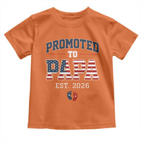 Patriotic Promoted To Dad Est 2026 Toddler T Shirt US Flag New Father Gift