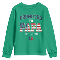 Patriotic Promoted To Dad Est 2026 Youth Sweatshirt US Flag New Father Gift