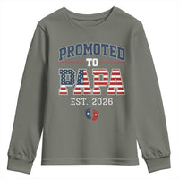 Patriotic Promoted To Dad Est 2026 Youth Sweatshirt US Flag New Father Gift