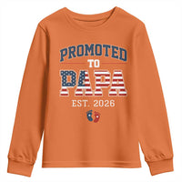 Patriotic Promoted To Dad Est 2026 Youth Sweatshirt US Flag New Father Gift