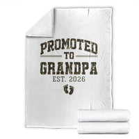 Promoted To Grandpa Est 2026 Throw Blanket Vintage Camo Grandpa Graphic