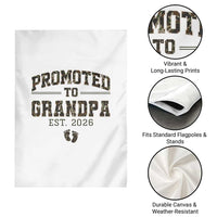 Promoted To Grandpa Est 2026 Garden Flag Vintage Camo Grandpa Graphic