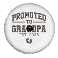 Promoted To Grandpa Est 2026 Spare Tire Cover Vintage Camo Grandpa Graphic
