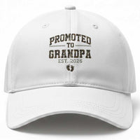 Promoted To Grandpa Est 2026 Baseball Cap Vintage Camo Grandpa Graphic
