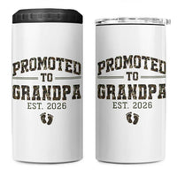 Promoted To Grandpa Est 2026 4 in 1 Can Cooler Tumbler Vintage Camo Grandpa Graphic