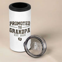 Promoted To Grandpa Est 2026 4 in 1 Can Cooler Tumbler Vintage Camo Grandpa Graphic