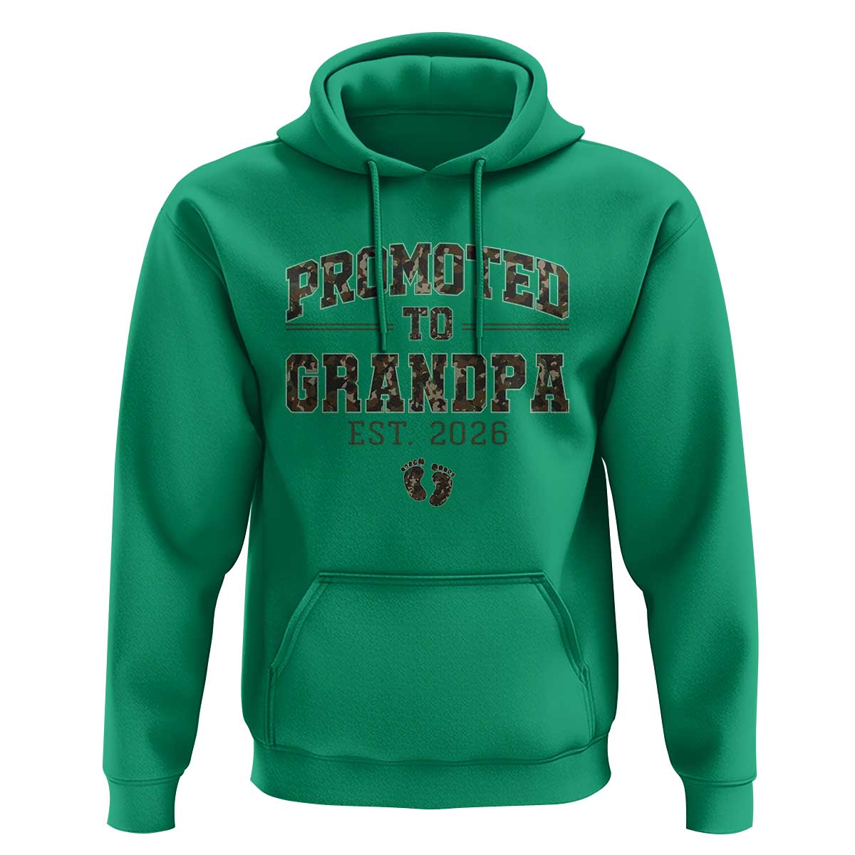 Promoted To Grandpa Est 2026 Hoodie Vintage Camo Grandpa Graphic