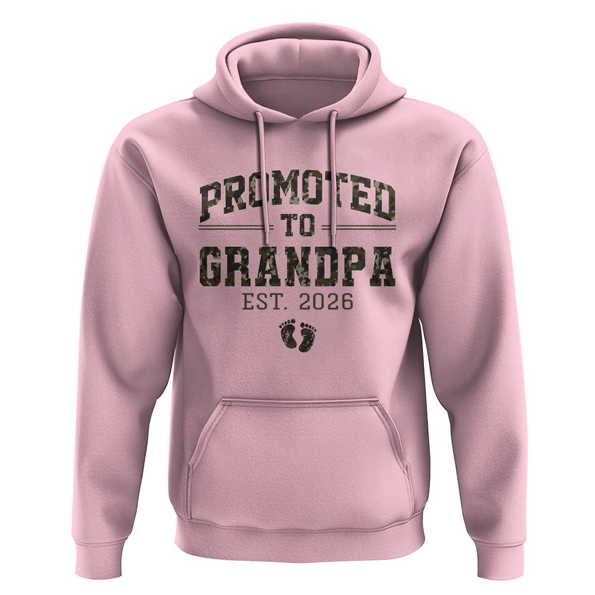 Promoted To Grandpa Est 2026 Hoodie Vintage Camo Grandpa Graphic