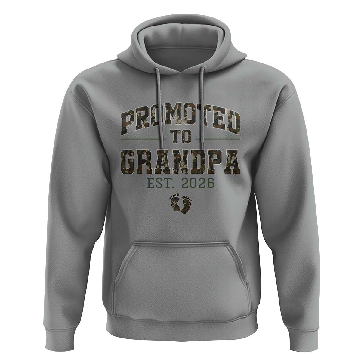 Promoted To Grandpa Est 2026 Hoodie Vintage Camo Grandpa Graphic