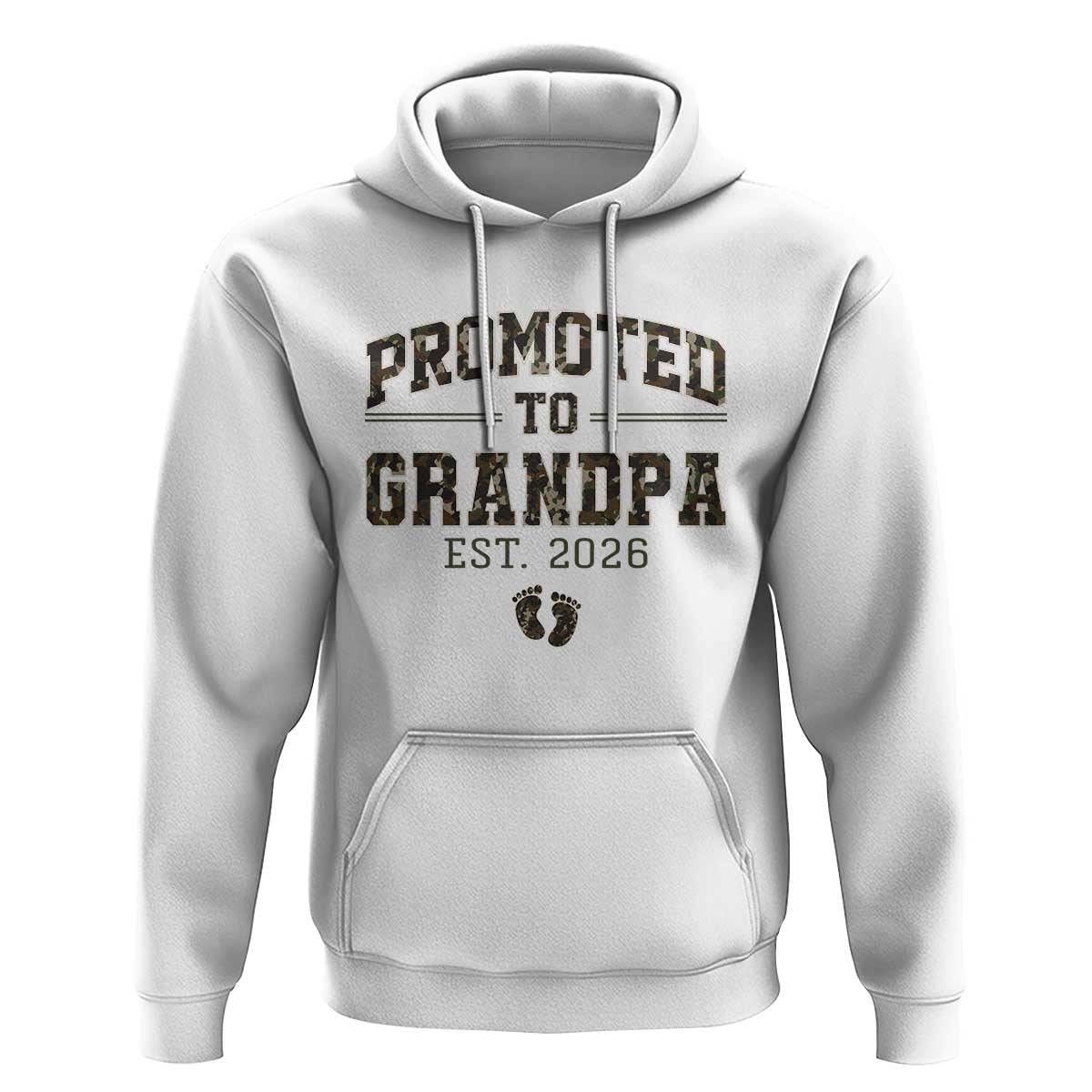 Promoted To Grandpa Est 2026 Hoodie Vintage Camo Grandpa Graphic