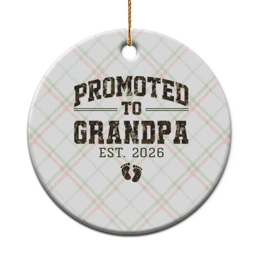 Promoted To Grandpa Est 2026 Ceramic Ornament Vintage Camo Grandpa Graphic