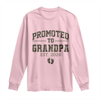 Promoted To Grandpa Est 2026 Long Sleeve Shirt Vintage Camo Grandpa Graphic