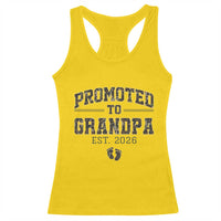Promoted To Grandpa Est 2026 Racerback Tank Top Vintage Camo Grandpa Graphic