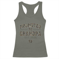 Promoted To Grandpa Est 2026 Racerback Tank Top Vintage Camo Grandpa Graphic