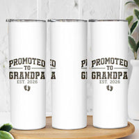 Promoted To Grandpa Est 2026 Skinny Tumbler Vintage Camo Grandpa Graphic