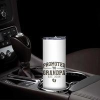 Promoted To Grandpa Est 2026 Skinny Tumbler Vintage Camo Grandpa Graphic