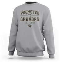Promoted To Grandpa Est 2026 Sweatshirt Vintage Camo Grandpa Graphic