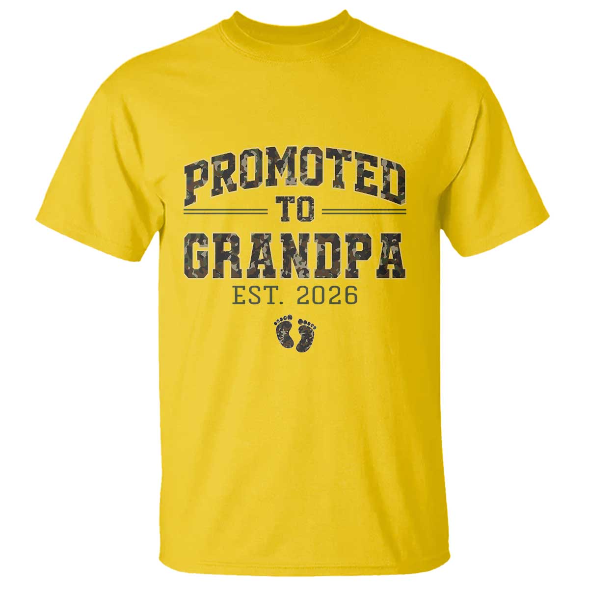 Promoted To Grandpa Est 2026 T Shirt Vintage Camo Grandpa Graphic